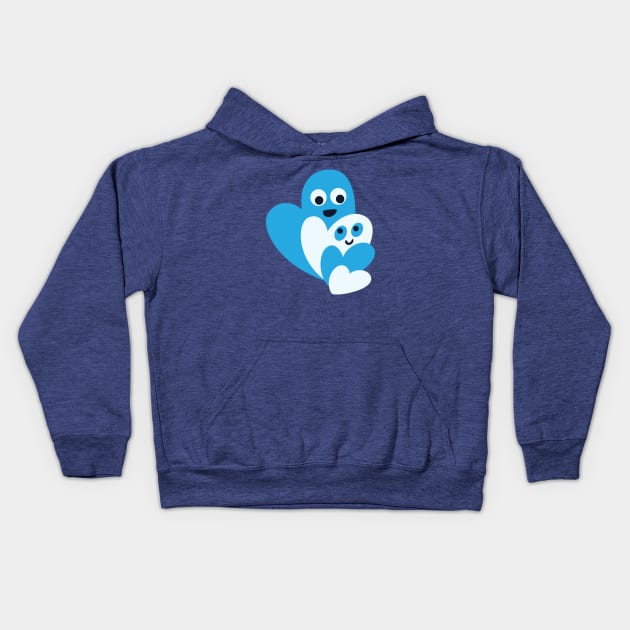 Family of Happy Hearts Kids Hoodie by Boriana Giormova